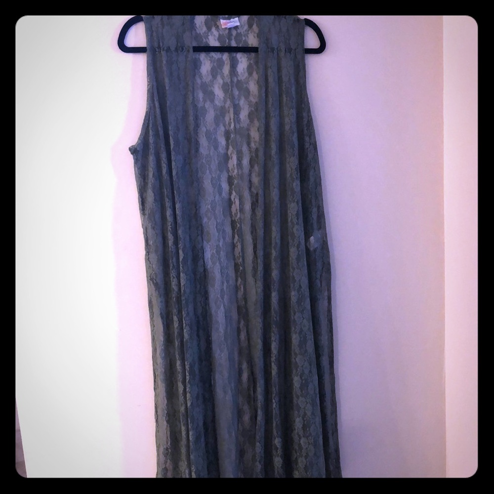 LuLaRoe Olive Green Lace Joy